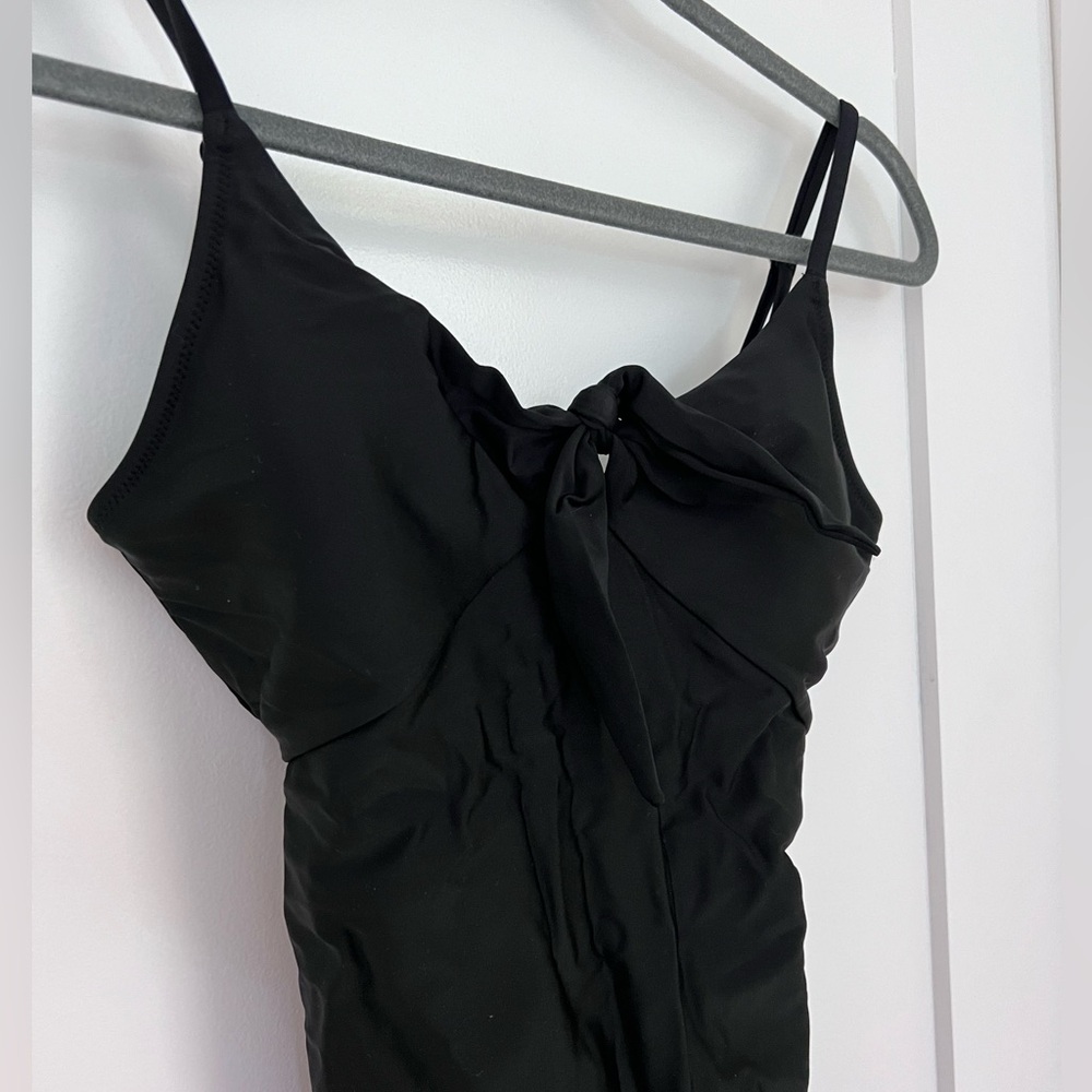 Express Black One-Piece Swimsuit with Front Tie